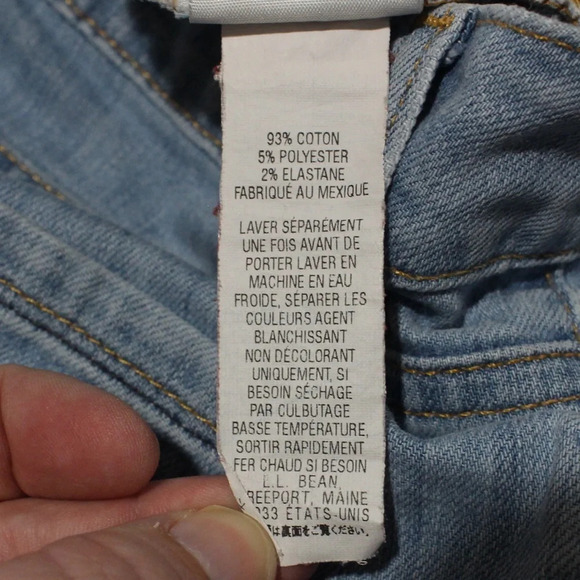 L.L. Bean Size 10R Light Wash Straight Leg Mid Rise Jeans - Size Tag Missing - Picture 6 of 7
